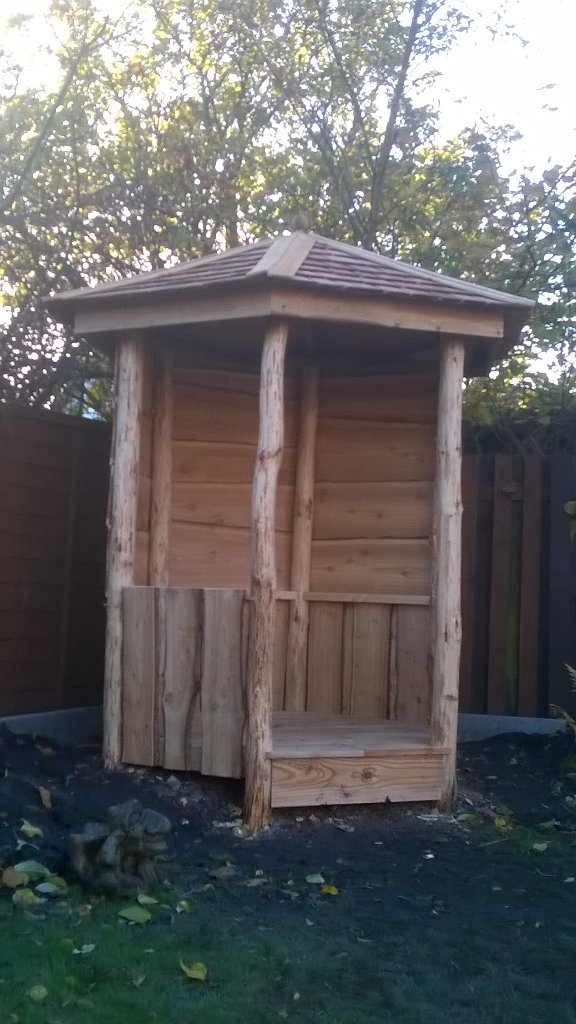 Just completed our most northerly project in Newcastle upon  Tyne.#gardening #timber structure #gazebo.