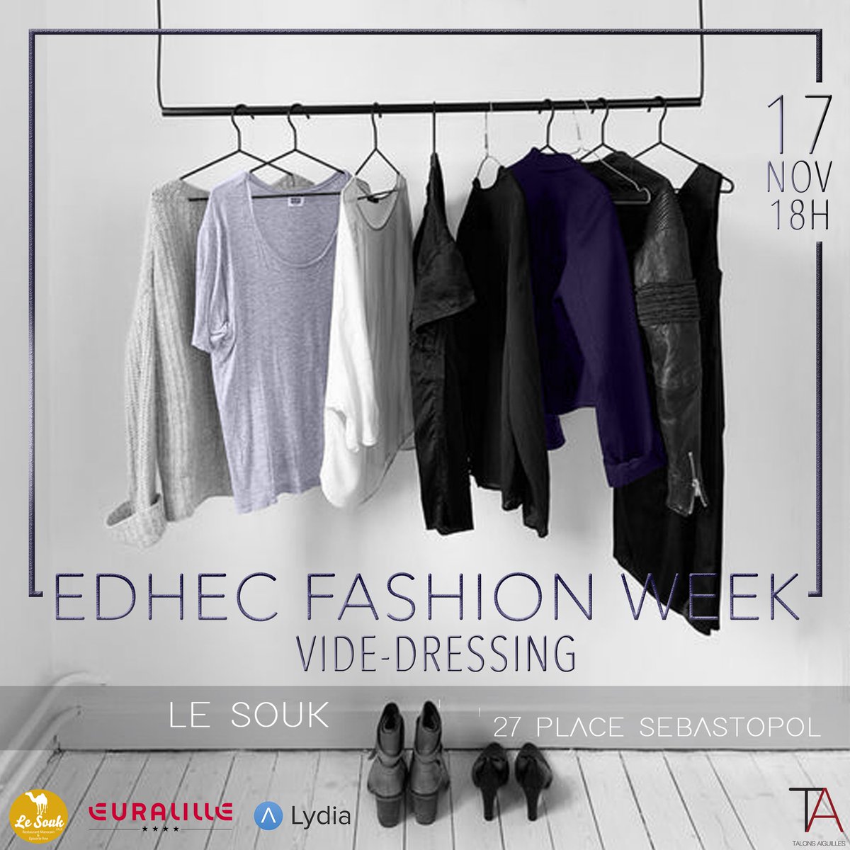 TalonsEdhec's tweet image. Ce soir, vide-dressing exclusif Talons Aiguilles dans un cadre marocain au restaurant le Souk. #style #shopping #bonplan