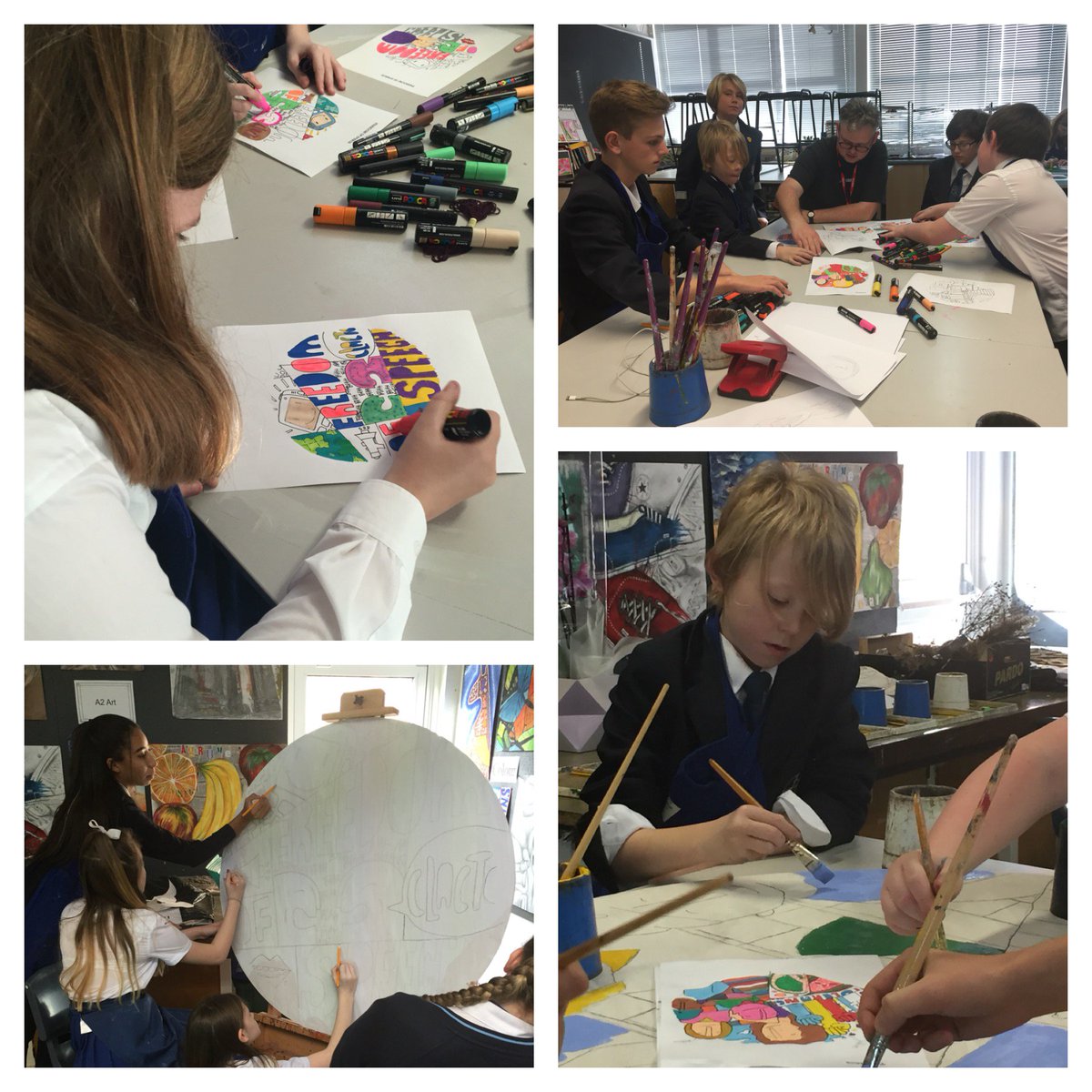 Students <a href="/clacton_cchs/">Clacton County High</a> took part in an awesome workshop ran by @MrMillerchip. Their work will be exhibited <a href="/ArtExchangeUoE/">ArtExchange</a> in December.