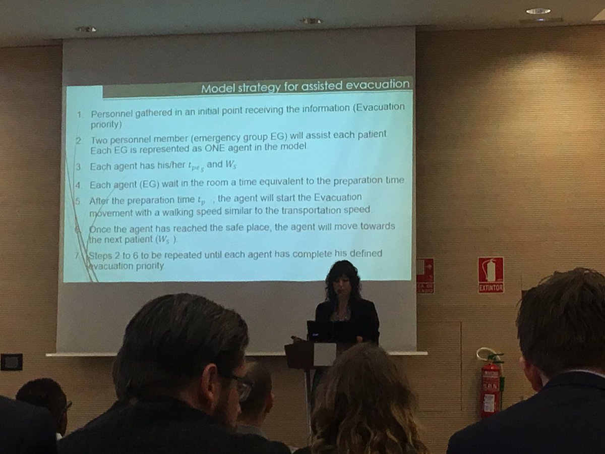 WojciechITB's tweet photo. Assisted hospital @EvacuationModel  is a hot topic on #femtc2016 .Virginia Alonso-Gutierrez presenting her approach for STEPS and Pathdinder https://t.co/Ne241myu02