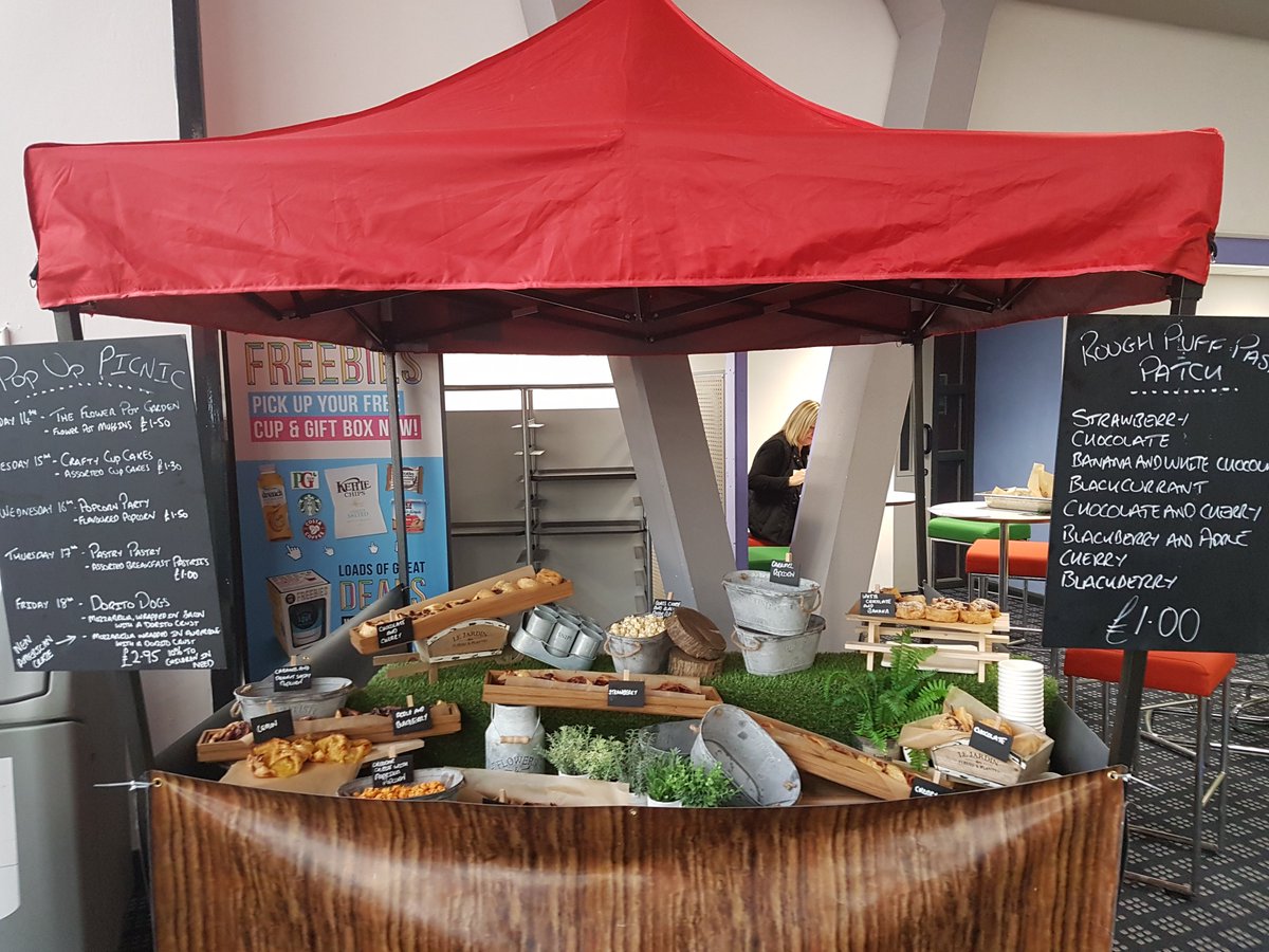DerbyFood's tweet photo. Pop up!!! Rough Puff Pastry Patch...Fruity and yummy, why not try it??
#freshisbest #derbyuni #sharethelove @Chartwells_UK @compass_group https://t.co/onZHLLlBRY