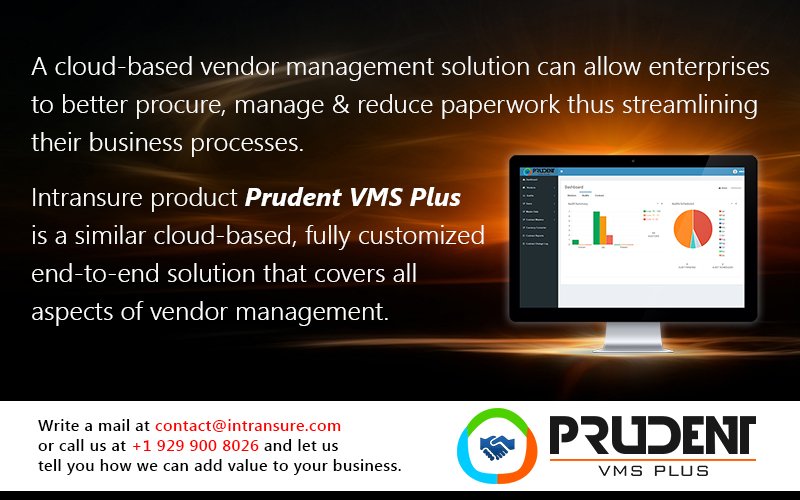 intransure's tweet image. #VendorManagementSolution #PrudentVMSPlus #VendorManagementSystem #VendorManagement #CloudBasedProductSolution goo.gl/eGkHwy