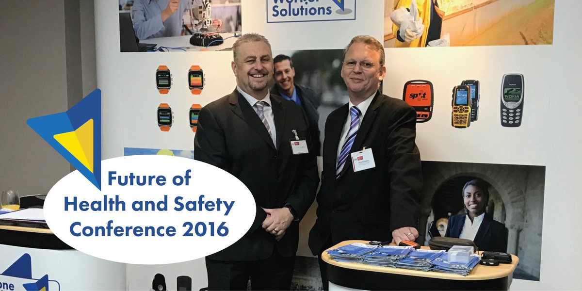Lone_Worker_Int's tweet photo. Richard &amp; Colm ready to welcome you to the Future of Health and Safety Conference #futuresafety #ProtectingYourTeam @SalfordUni_SPD https://t.co/ZCOgly6zHH