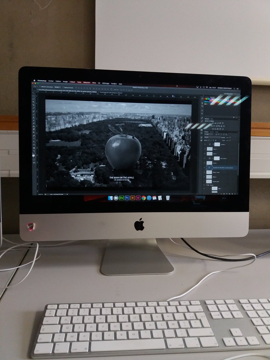 AdrienPetrovic's tweet photo. School Work : "The man on the apple" 😀✌💻
#AppleStreet #Photoshop #Imac #School #Etic https://t.co/5bgxHjBucC