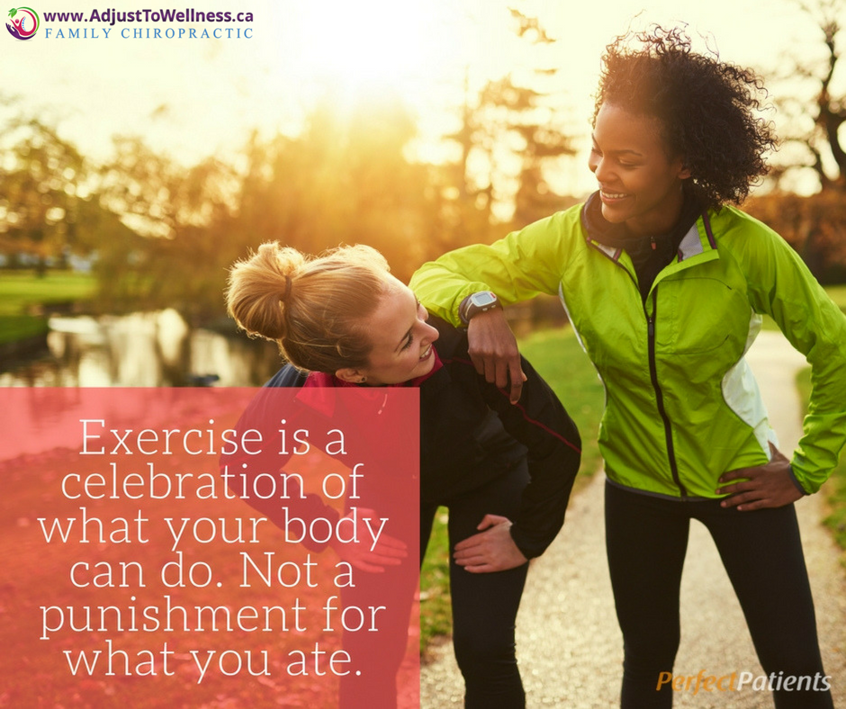 ATWFamilyChiro's tweet photo. #Exercise is a celebration of what your body can do. Not a punishment for what you ate. #EatRight #WorkHard #Celebrate #AdjustToWellness https://t.co/ERoET4Ur5m
