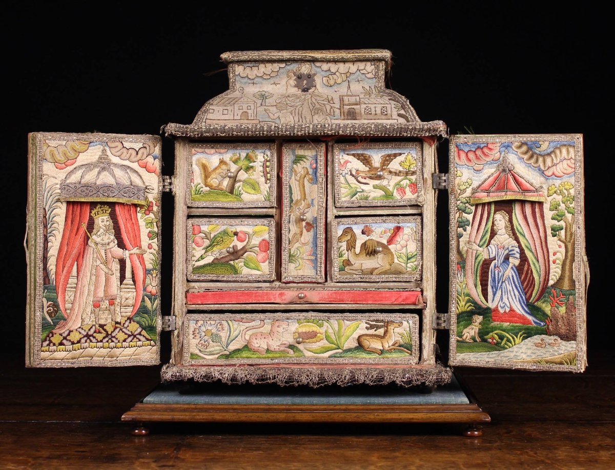 WilkinsonsAuct's tweet image. Lot 571 - A Fabulous #17thCentury #Needlework Casket. Estimated at: £7000 - £10000. PM us for the full description. #auction #antique #sale