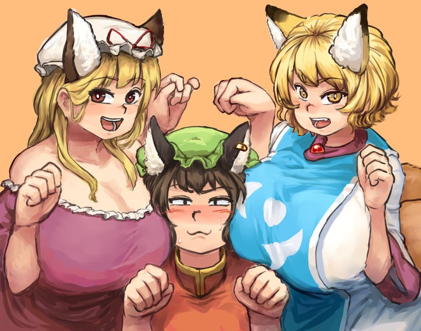 danbooru.donmai.us/posts/2544791 chen, yakumo ran, and yakumo yukari (touhou) by chanta (ayatakaoisii)