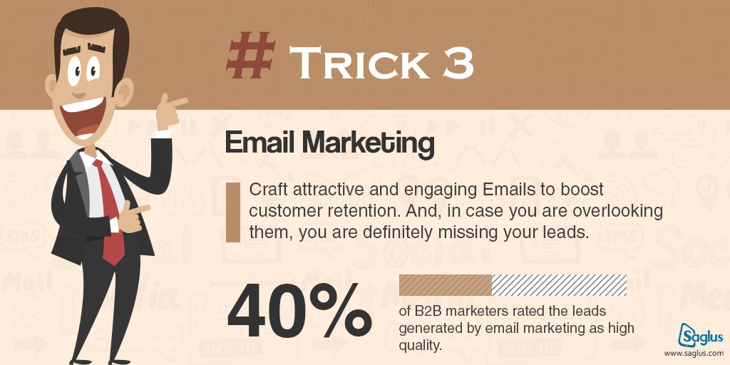 SaglusSMART's tweet photo. Proven Tricks For Getting Higher ROI
Tip #3
#EmailMarketing #ROI #ThursdayThoughts https://t.co/Uy2wkuiUBG