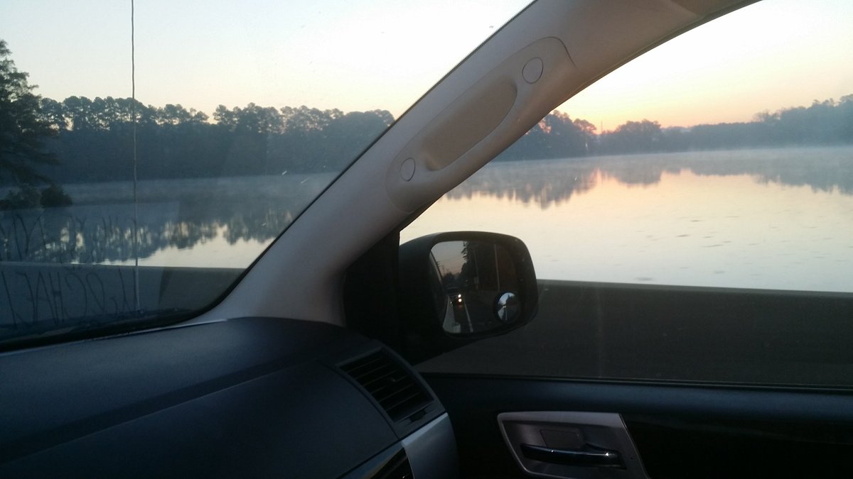 treebefree's tweet photo. My Morning View as I  cross the lake https://t.co/DTkkJgLq2n