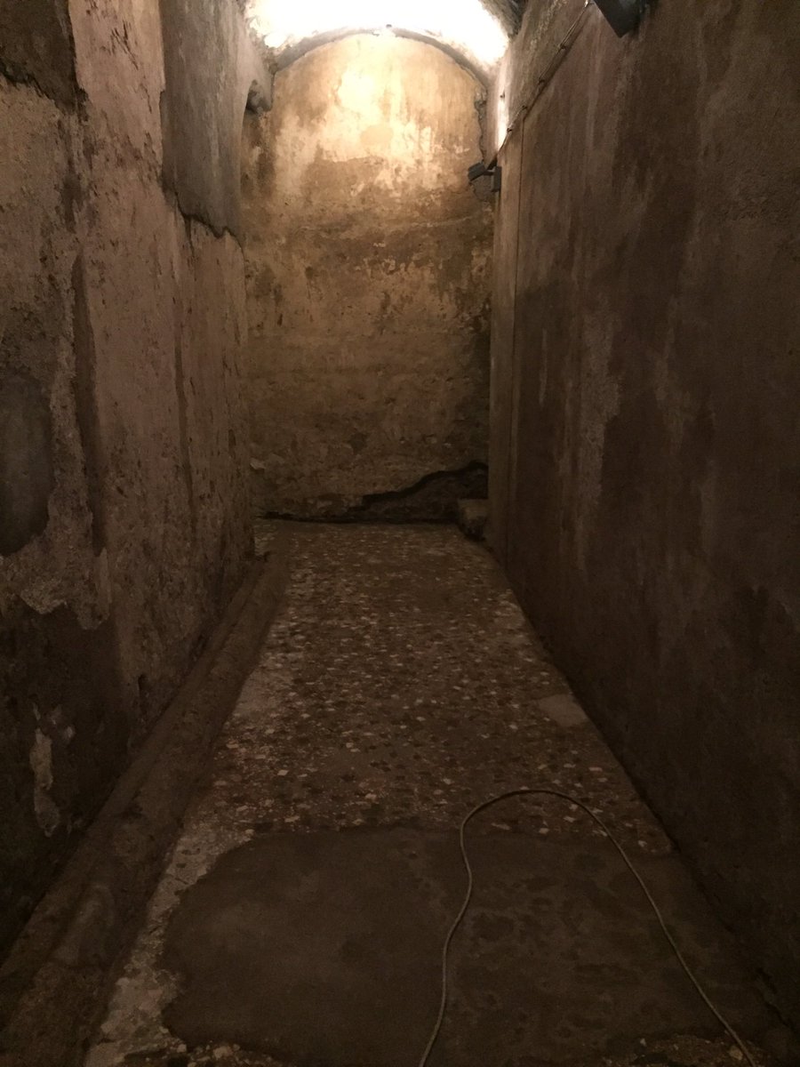 stephenjohnkay's tweet photo. The cryptoporticus of Casa Bellezza #Rome. Basement of a Roman Republican house with preserved painted stucco &amp; marble floors https://t.co/uzI474XZBM