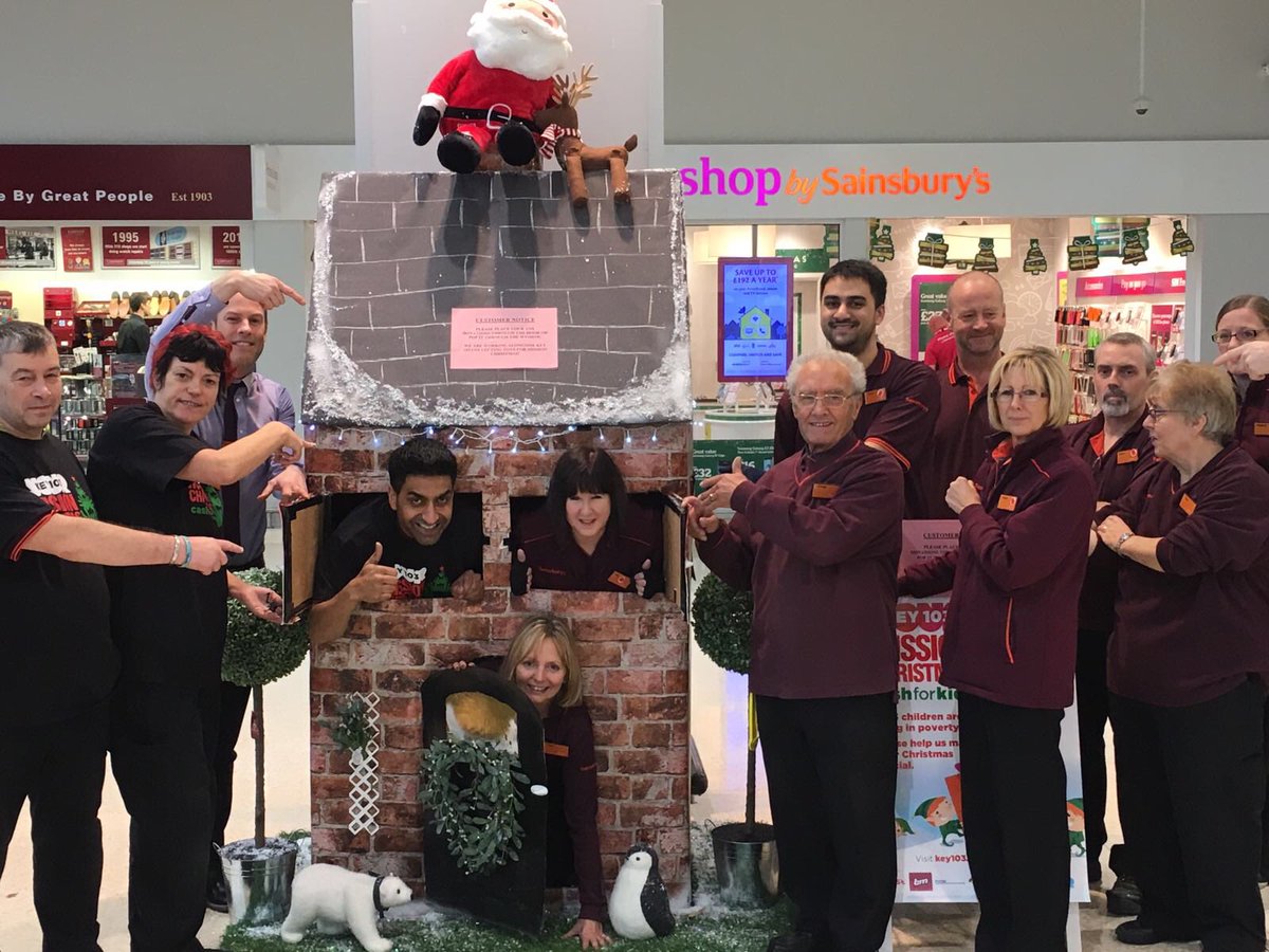 NeilHefferan's tweet photo. All set for Mission Christmas at Sainsbury's Cheadle 🎄🎁@Toolyboy @KEY103NEWS @neilchason https://t.co/rBE8S7Muun