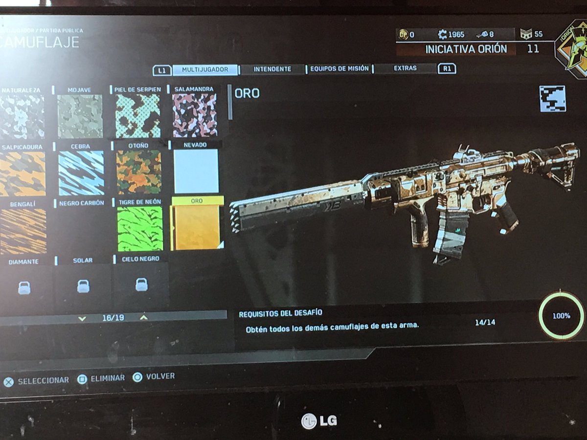Delta_Force12's tweet photo. #CallOfDutyInfiniteWarfare #InfiniteWarfare #IW @mariodead #NV4 #Oro #Gold #Ps4 🎮
Instagram: Delta_Force12 https://t.co/jITHYltDo6