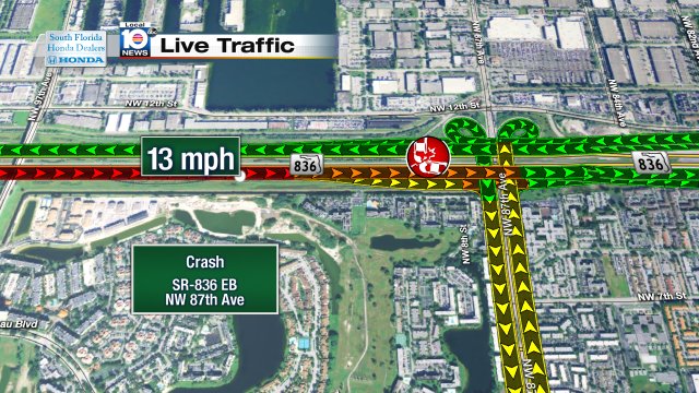 Crash on SR-836 EB at NW 87th Ave #traffic https://t.co/iUwO8bKpY6