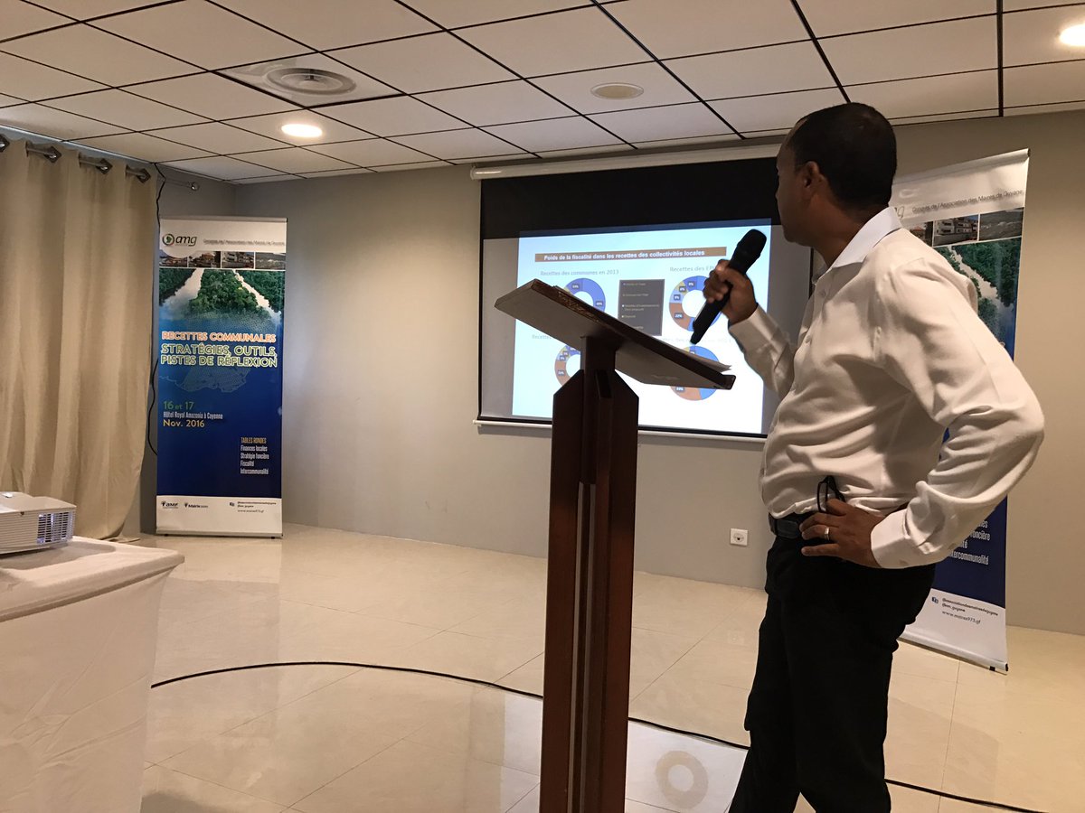 am_guyane's tweet photo. "Les enjeux de la fiscalité locale directe" thème de la plénière de cet après-midi de Congrès #AMG #Guyane par R. LOE MIE de @ville_cayenne https://t.co/div5M96kgR