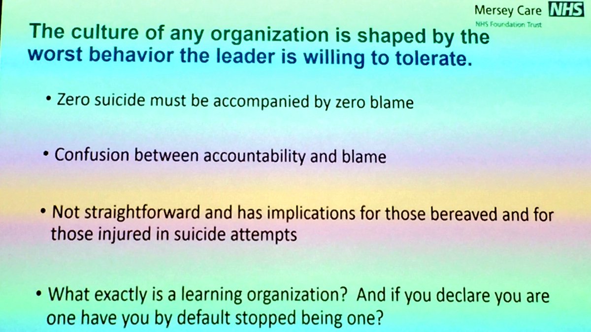 davidwcovington's tweet photo. RT @CarrieMo_gomery: @JR_MerseyCare: #ZeroSuicide must include zero blame - there is a confusion over accountability &amp; blame
#SPWW16 https://t.co/9JPNFS63PB
