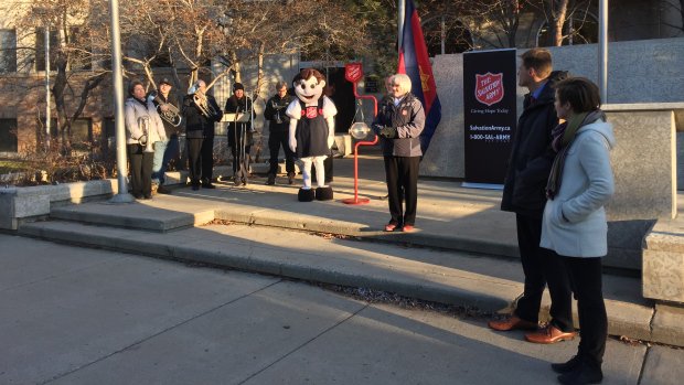 <a href="/salvationarmysk/">Salvation Army SCC</a> kicked off its annual Christmas Kettle Campaign Thursday morning saskatoon.ctvnews.ca/the-salvation-… #yxe