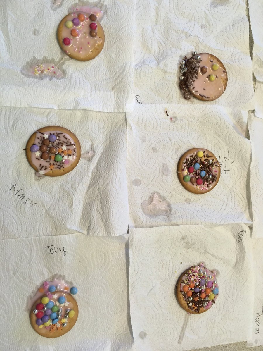 Decorated biscuits at Caterpillars carers’ and tots’ group on Tuesday