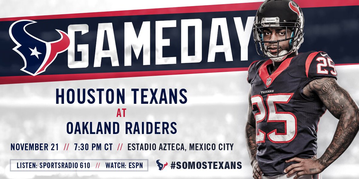 HoustonTexans's tweet photo. 🚨 GAMEDAY! 🚨

#SomosTexans
#WeAreTexans https://t.co/LuFsWlqBvd