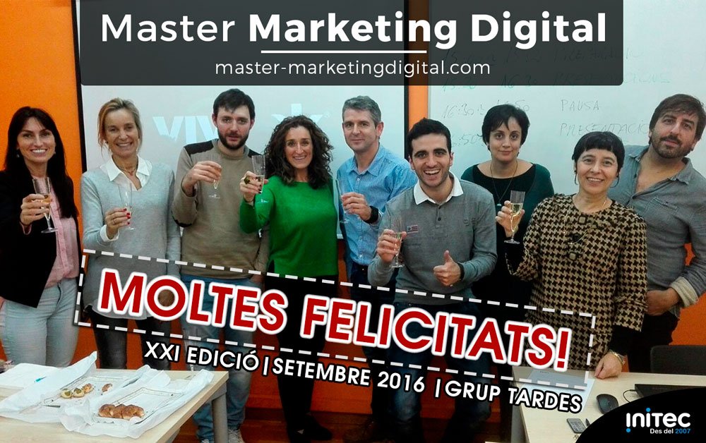 CursosINITEC's tweet photo. Avui els nostres grups de tarda han finalitzat la XXI edició del Màster de Màrketing Digital! <3 #mastermkdigital https://t.co/s4OszdlDRi https://t.co/R0hXjez1u8