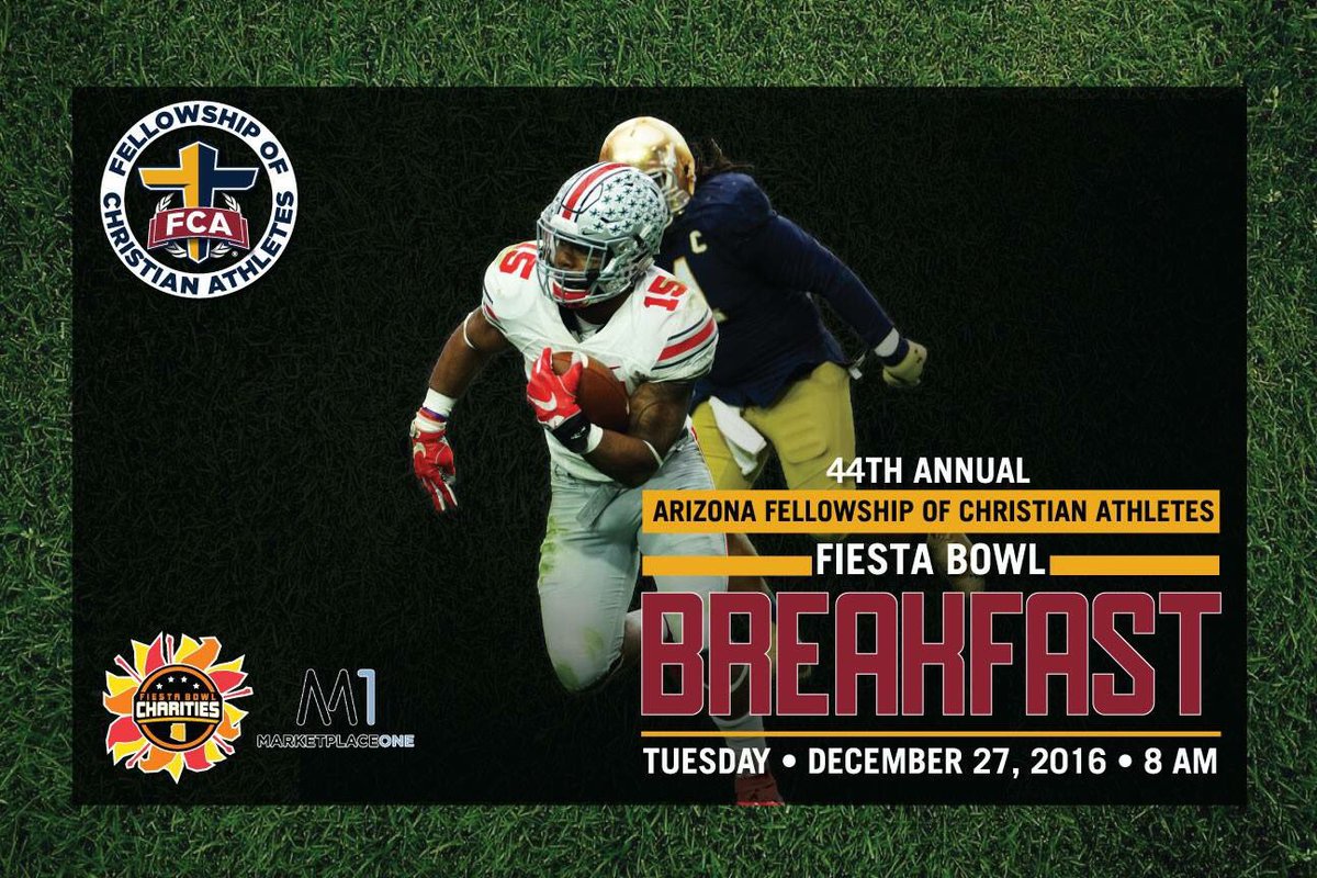 Just under 6 weeks away from the Fiesta Bowl breakfast! Make sure your school huddle gets a student table today at azfca.org/fiestabowlbrea…