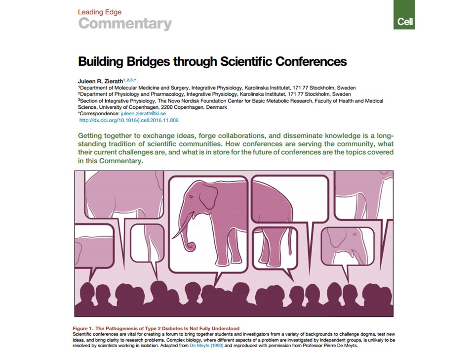 DanielJDrucker's tweet photo. Why you should go to scientific conferences @JuleenRZierath @CellCellPress New perspectives, techniques, networking, collaboration and more https://t.co/4pmS7qZhce
