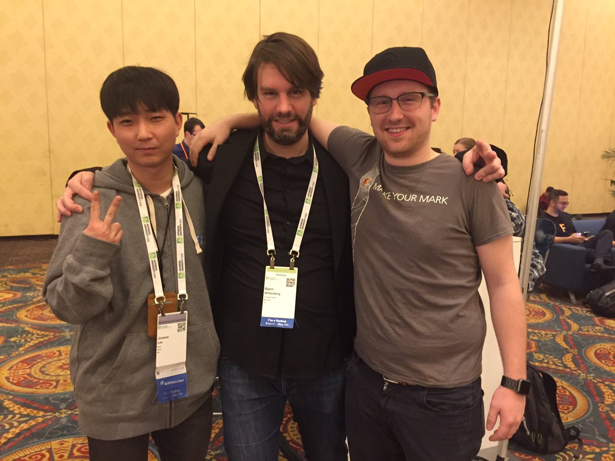 BjornWittenberg's tweet photo. #AU2016. Connecting two Fusion #AutodeskStudentExpert. Great to see you. @Grant_HB and Jinwoo https://t.co/yDSXa6pMJT