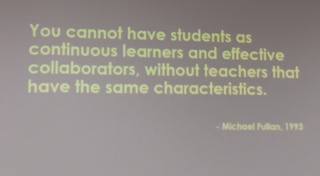 Love this quote shared at the Volusia AP Institute.  VERY true! #professionallearningcommunities