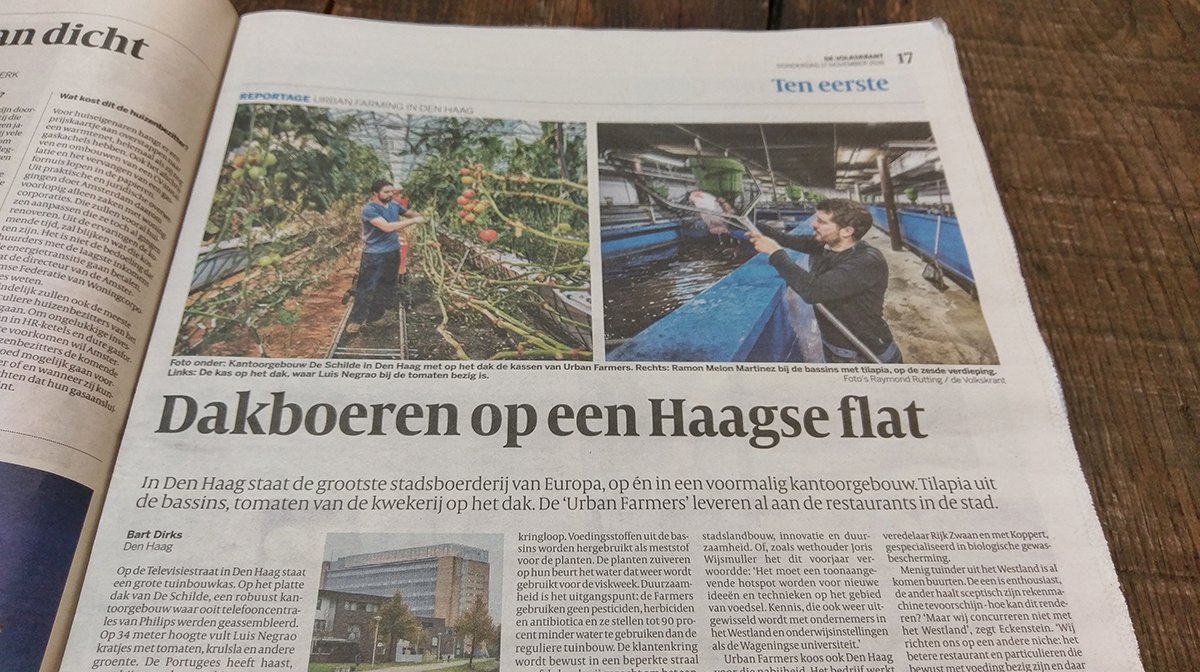 The Hague Marketing Bureau (@thehaguemrktng) on Twitter photo Mooi artikel over Europa's grootste urban rooftop farm <a href="/UrbanFarmers_NL/">UrbanFarmers NL</a> in de Volkskrant vandaag. #thisisthehague Mooi artikel over Europa's grootste urban rooftop farm <a href="/UrbanFarmers_NL/">UrbanFarmers NL</a> in de Volkskrant vandaag. #thisisthehague