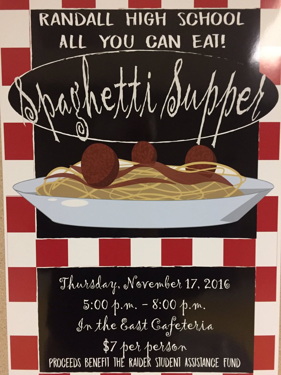 RandallRaiderHS's tweet image. Come join us at our Spaghetti Supper tonight!!!