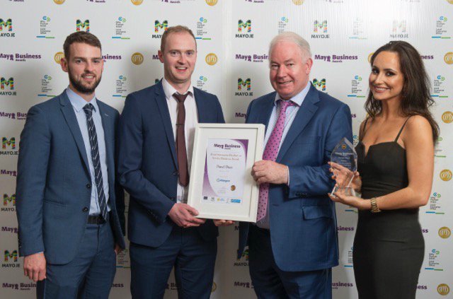 PanelDuct's tweet image. Delighted to be this years winners of the Most Innovative Product/ Service category at this years @MayoBizAwards. What a wonderful night!