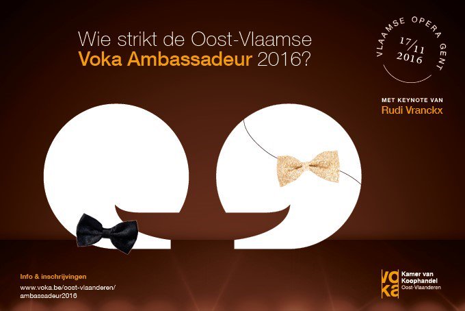 Breydel, Premium Sound Solutions, Brouwerij Huyghe, Movianto of TNS Kroket: wie wordt #VokaAmbassadeur Oost-Vlaanderen? Fingers crossed ;)