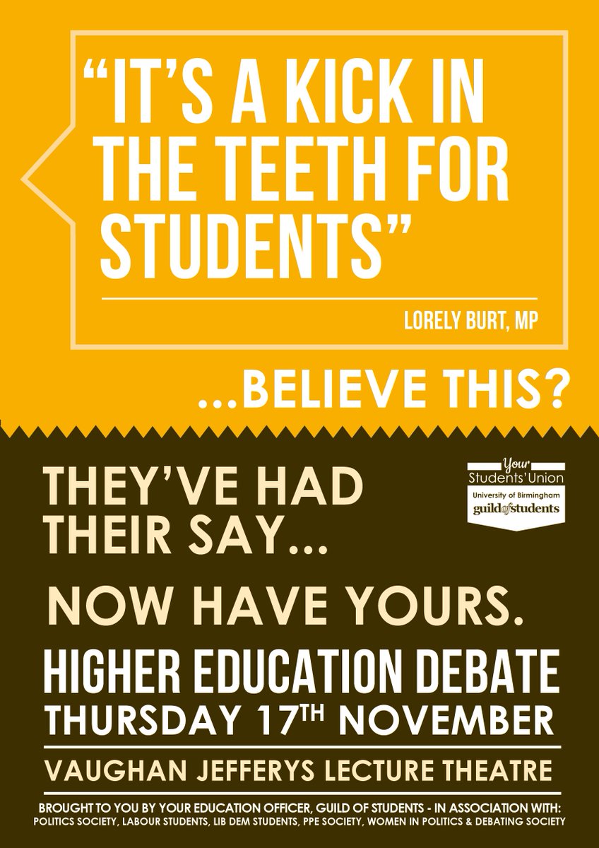 Our Higher Education debate is tonight! Come &amp; have your say on the future of our Universities from 6:30pm: facebook.com/events/1790113…