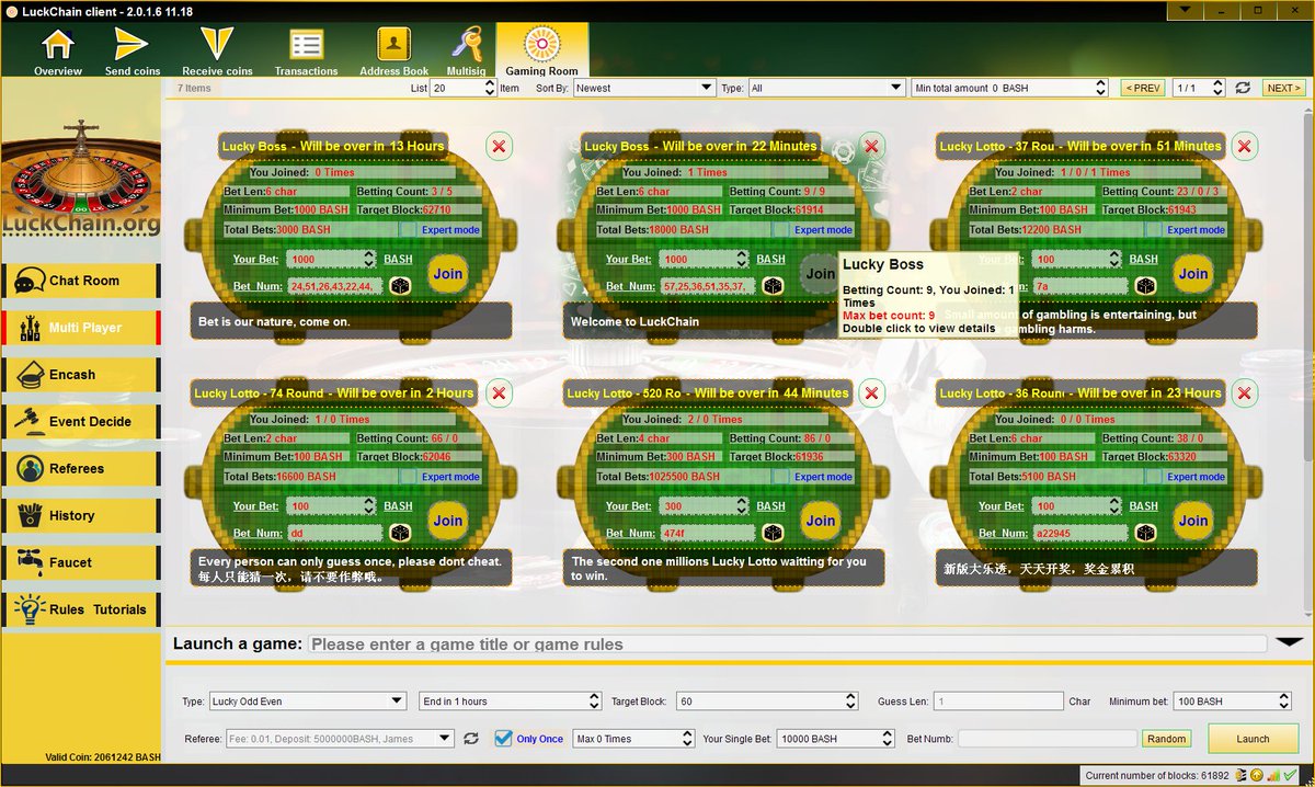 Luck_Chain's tweet photo. #LuckyChain 11.18 preview, small change game UI, sound remind new game or receive chat message, and can set chat nickname. @BitcoinGarden https://t.co/gcAvrBw2E7