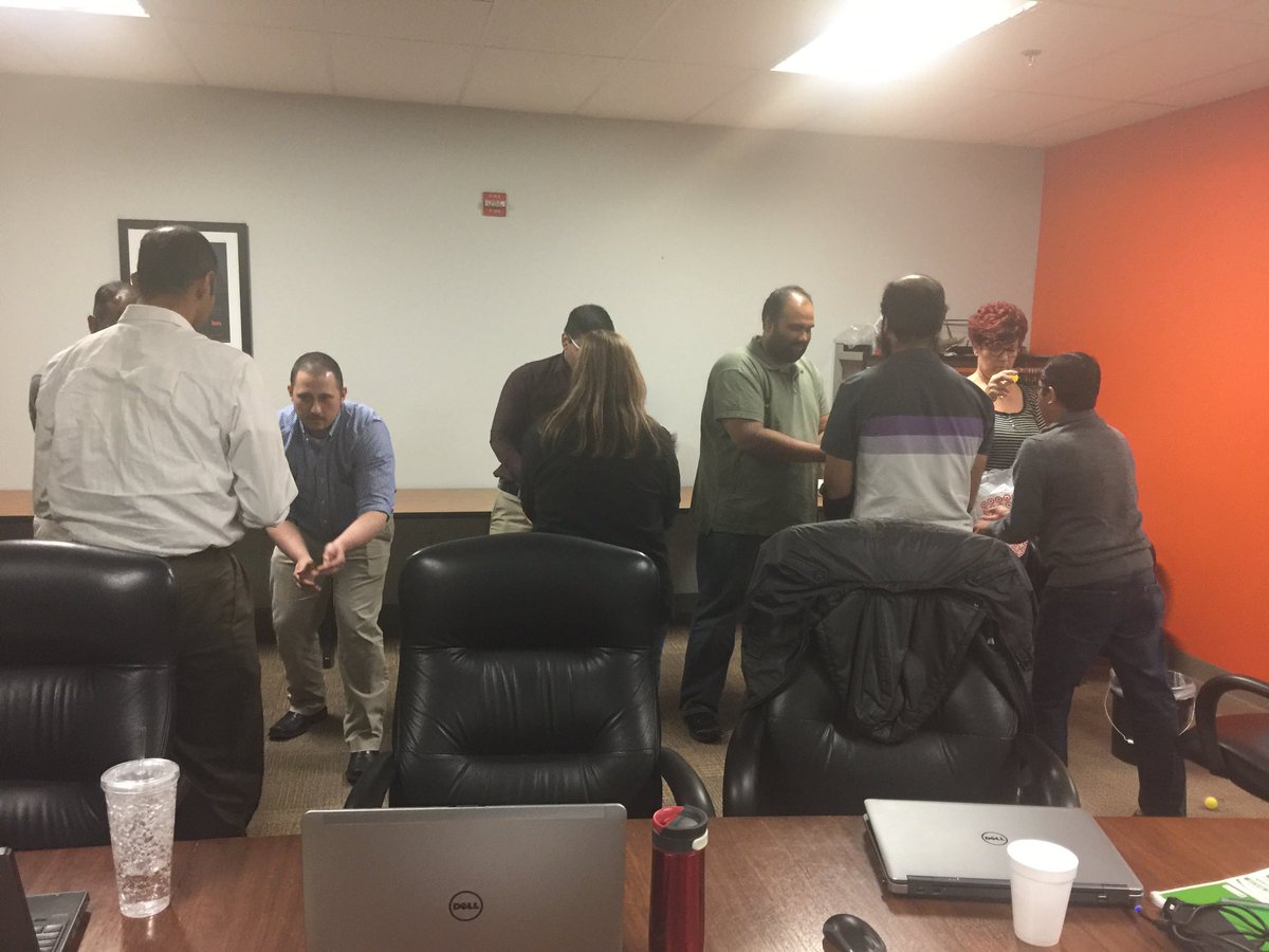 TheAgileRunner's tweet photo. New #scrummasters learning the importance of #retros and Communication. (Yes we teach that through games 😉) #fiserv https://t.co/6ZcYJbgeU7