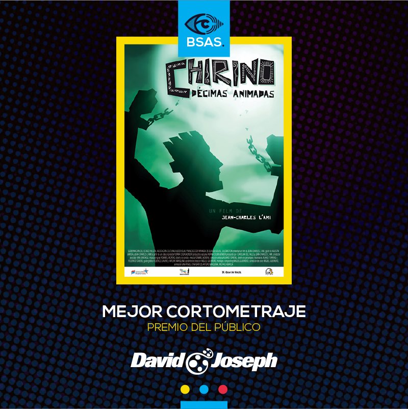 La pieza de animación “Chirino” de Jean Charles L’Ami, se alzó con el Premio del Público en #FECIVE2016