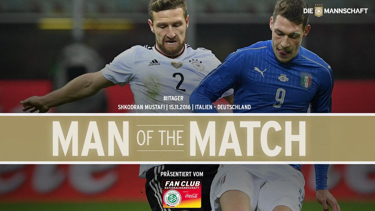 .@MustafiOfficial was voted Man of the Match in #ITAGER! 🎉 Good job and congratulations, Musti! 👍 ➡️ bit.ly/MustafiMotM