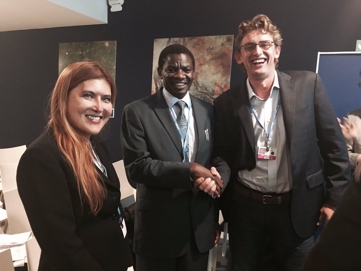 AndyBindea's tweet photo. #cop22 Zambia energy minister is a champ, he was super excited about Sigora's work in Haiti. Heading down next month https://t.co/9AdUcZQXZ3