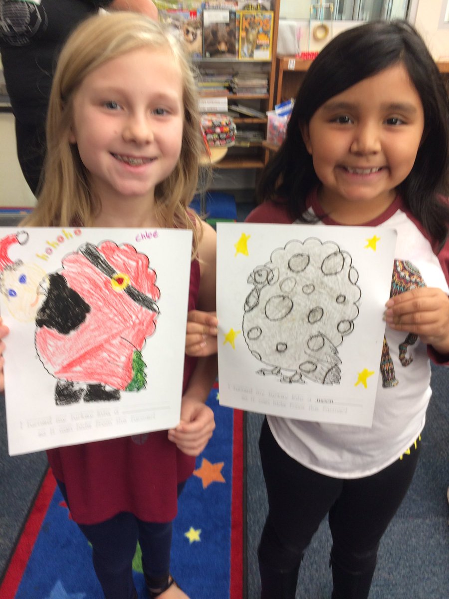 7HillsLibrary's tweet photo. Camouflaging turkeys so they can avoid becoming part of a Thanksgiving feast! Santa and the Moon! #7HillsSTEM @7HillsNISD #STEMed https://t.co/kxZxtjXXWN