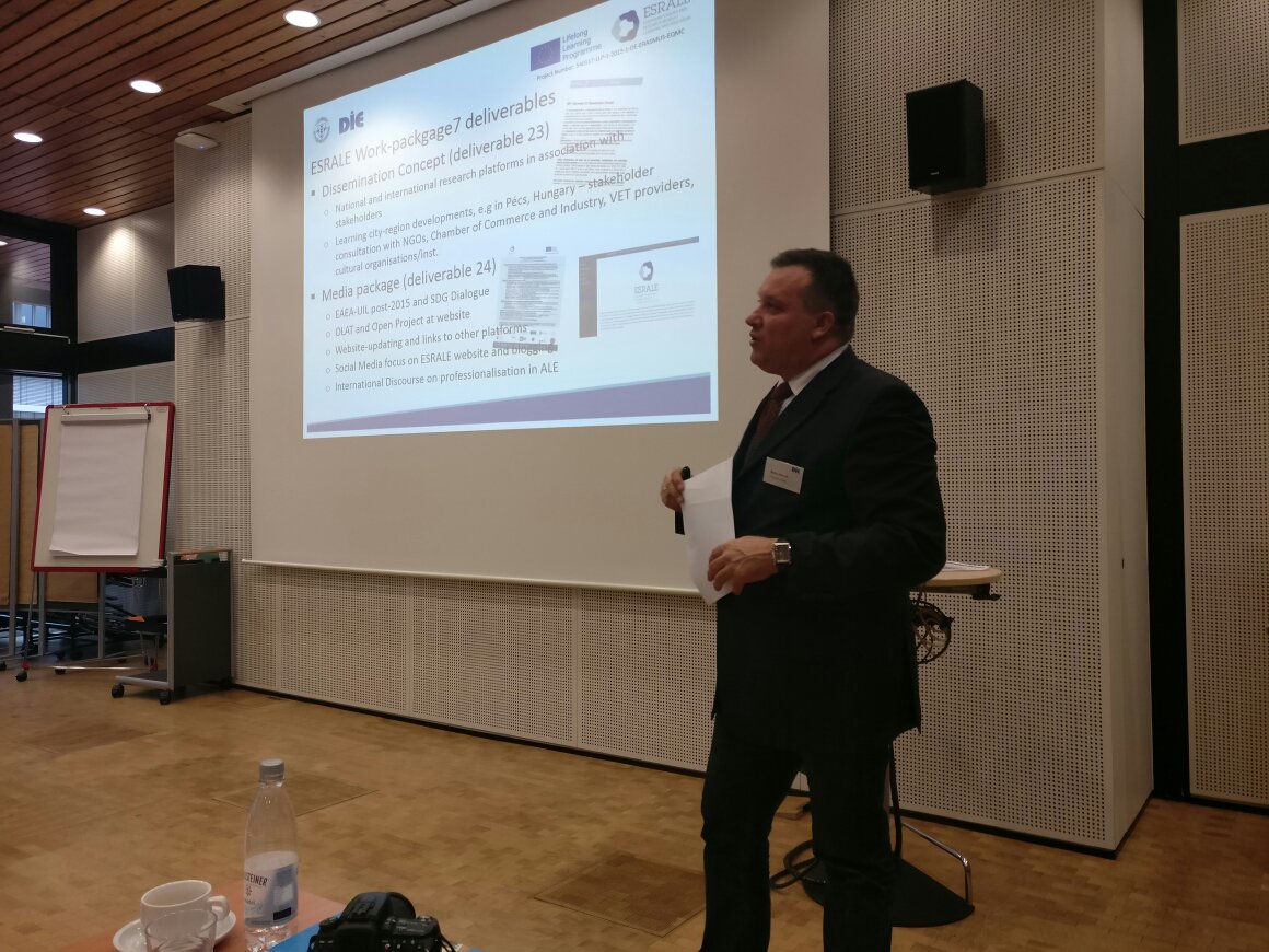 esrale_project's tweet photo. Balázs Németh from the University of Pécs in Hungary on the topic of dissemination in #ESRALE https://t.co/LRHWcWAVIN