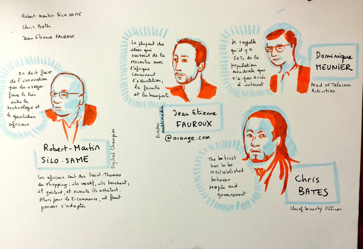 IDATE_SAS's tweet photo. Un dernier dessin avant la fin, sur le forum #DigitalAfrica #dws16. Merci @pretemoitesyeux pour ces illustrations. https://t.co/W122pJr3m6