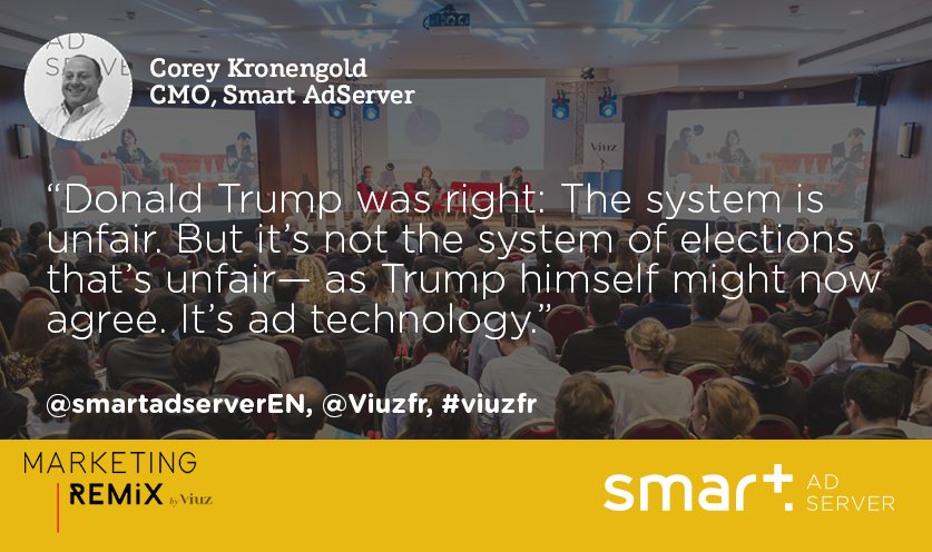 Check out the best of CMO <a href="/ckronengold/">Corey Kronengold</a>'s keynote,"Transparency, the Key to Control "in this post: bit.ly/2fZct4z  <a href="/Viuzfr/">Viuz.com</a> #adtech