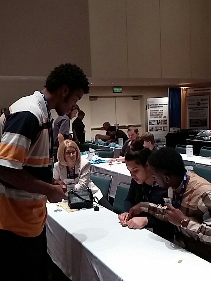 PortsofIndiana's tweet photo. High school students from around the state are joining us for Logistics U this morning. #INLogisticsSummit https://t.co/A1KlDIZVqP