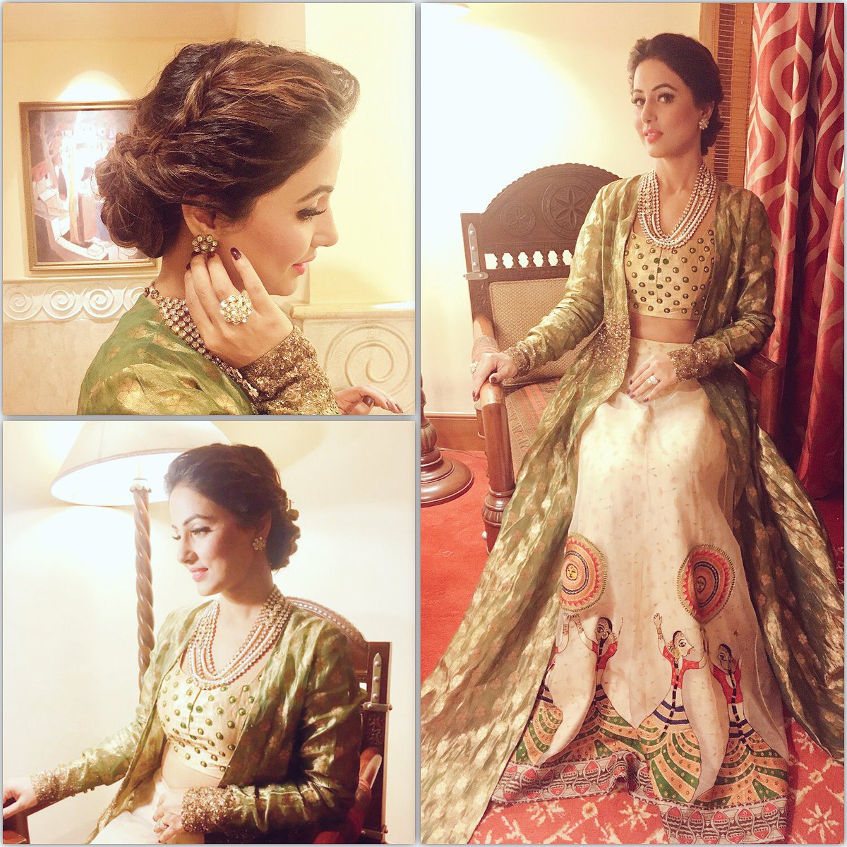 Wearing a beautiful Madhubani embriodered organza lehenga by Kolkata based @studioav_by_ gauravnnitesh @gauravnnitesh @instagladucame 🎀