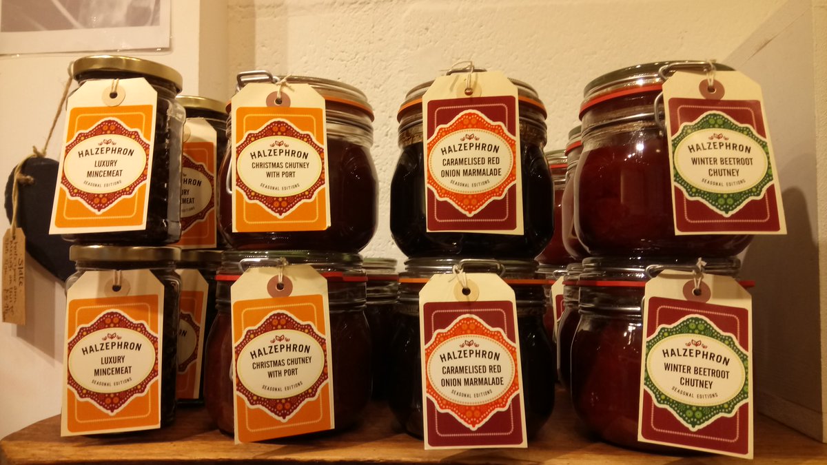Halzephron's tweet photo. More Christmas stock now in our Truro shop including our home made mincemeat. Get making those mince pies now! #mincepies # xmas #halzephron https://t.co/6tLUBwYdCY