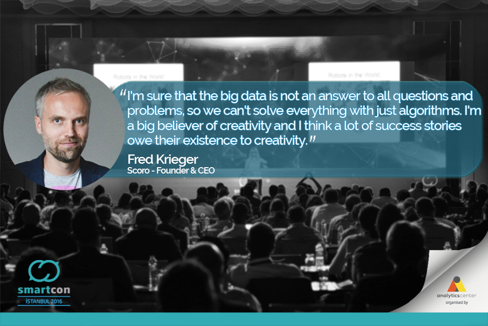 smartconglobal's tweet photo. 'I'm sure that the big data is not an answer to all questions and problems, so we can't solve..'  @fred_krieger @ScoroSoftware #smartcon2016 https://t.co/uqXPl2VoDA