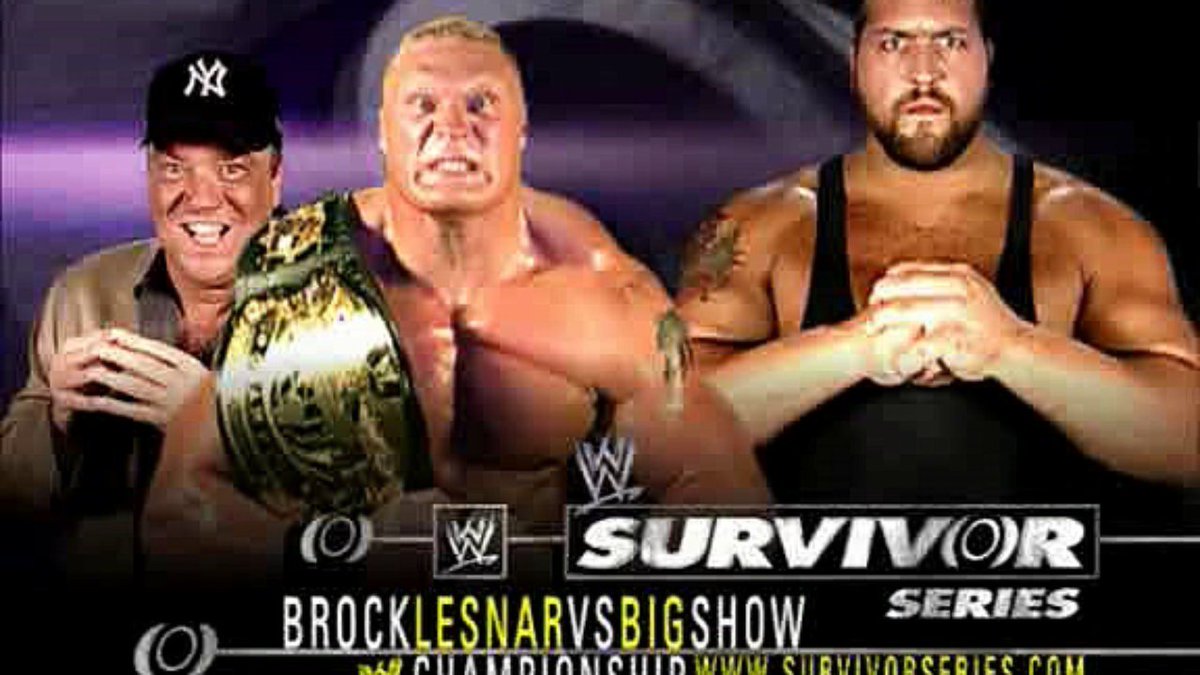 EcuadorWWEFans's tweet photo. Un dia como hoy 17 de noviembre en #SurvivorSeries del 2002 #PaulHeyman traiciono a #BrockLesnar para que el #BigShow gane el #WWEChampion https://t.co/hYGdaVfIDT