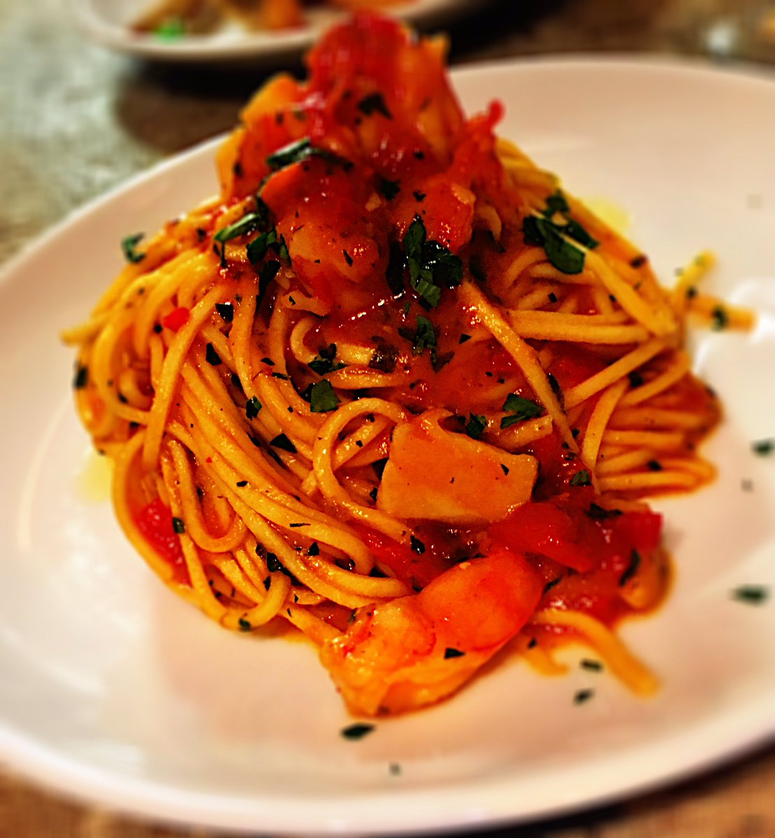 Beautiful scallop &amp; tiger prawn pasta last night <a href="/popolo_EC2/">Popolo Shoreditch</a>. The highlight of another wonderful supper