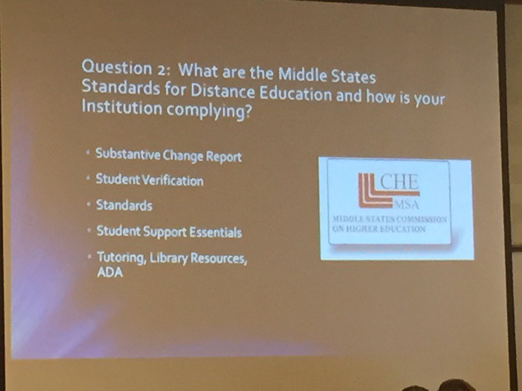 edutechtalk's tweet image. Discussion about understanding Middle States Standards.. #studentverification #onlineeducation #NJEDge