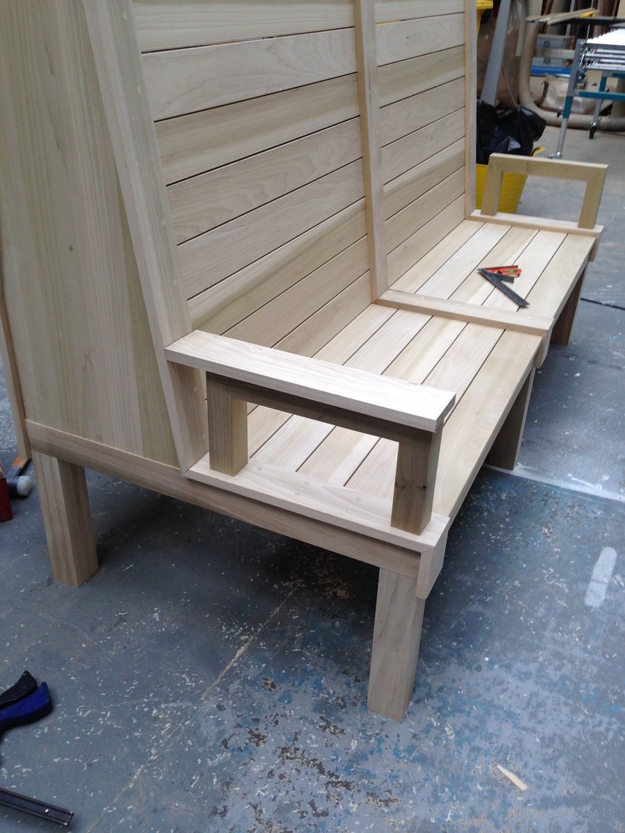 Workshop shots of the bench we made for <a href="/EHHadriansWall/">EHHadriansWall</a> designed by <a href="/LynAtelier/">LYN Atelier</a> prior to completion #joinery #museumfitout #carpentry