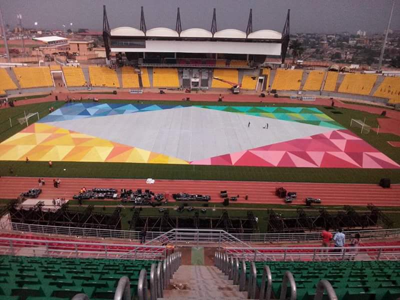thegodbanker's tweet image. Stade omnisports prêt pour la cérémonie d'ouverture de la #Can2016